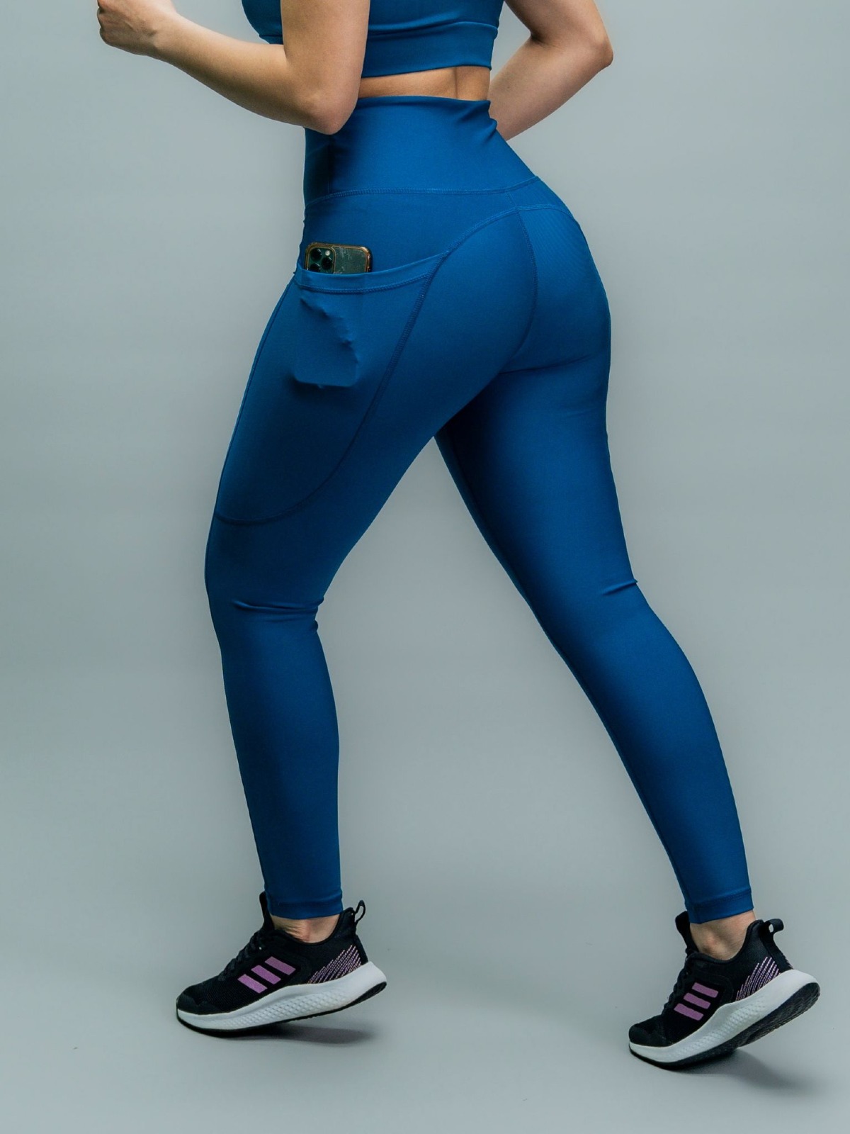 Pantalon Legging avec poche Bleu pétrol -785-