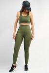 Pantalon Legging Simple Vert -287-