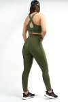 Pantalon Legging Simple Vert -287-