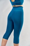 Pantalon Legging Capri Bleu Pétrol -4314-