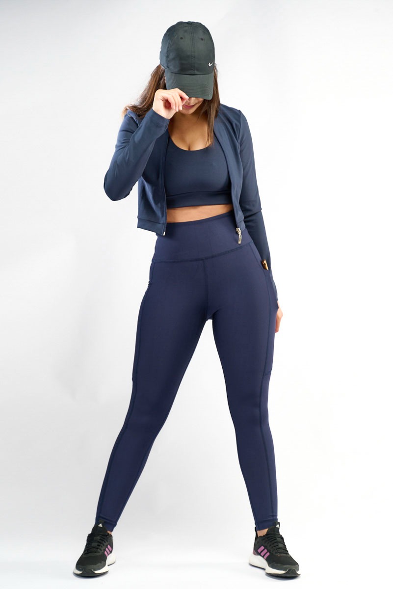 Veste cropped Sport Bleu -019-