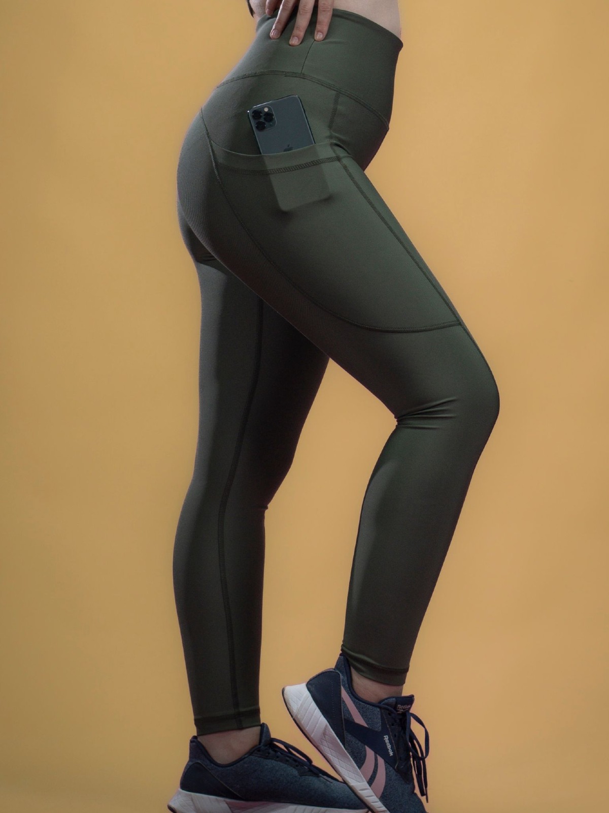 Pantalon Legging avec poche Vert -802-