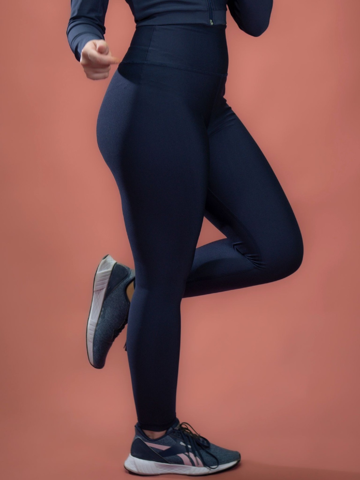 Pantalon Legging Simple Bleu marine -296-